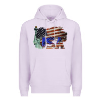Lilac usa  statue of liberty Premium Hoodie - BarkalooDesign