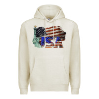 Oatmeal Heather usa  statue of liberty Premium Hoodie - BarkalooDesign