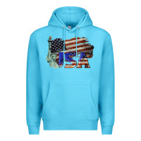 Ocean Blue usa  statue of liberty Premium Hoodie - BarkalooDesign