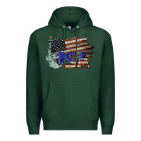 Sports Green usa  statue of liberty Premium Hoodie - BarkalooDesign