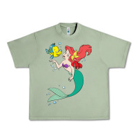 Oil Green ariel mermaid Urban Heavy Tee - linhVisuals