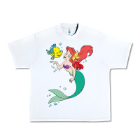 White ariel mermaid Urban Heavy Tee - linhVisuals