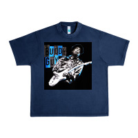 Navy Buddy Guy  Best Player Bluess Legend Urban Heavy Tee - linhVisuals