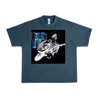Midnight Navy Buddy Guy  Best Player Bluess Legend Urban Heavy Tee - linhVisuals