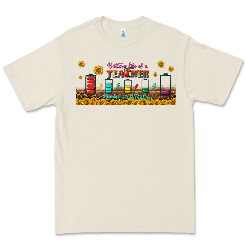 Battery Life Of A Teacher Libbey Glass Premium Tee by BundleAndBundleShop | Teevron