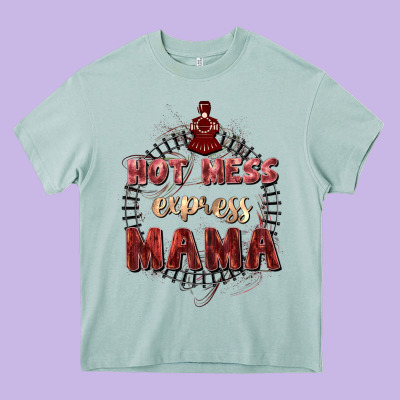 Hot Mess Express Mama Mother's Day Heavy Core Tee Designed By Fadigitalartstudio