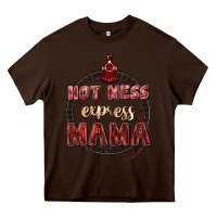 Chocolate Brown Hot mess express mama Mother's Day Heavy Core Tee - FaDigitalArtStudio