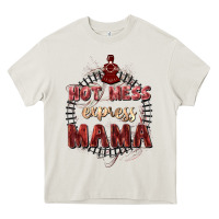 Cream Hot mess express mama Mother's Day Heavy Core Tee - FaDigitalArtStudio