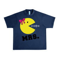 Navy Mrs Pacman Urban Heavy Tee - linhVisuals