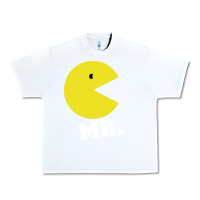White Mr Pacman Urban Heavy Tee - linhVisuals