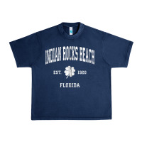 Navy indian rocks beach florida vintage shamrock sports zip hoodie Urban Heavy Tee - linhVisuals