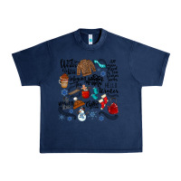 Navy winter festive essentials Urban Heavy Tee - CowhideDigitalArt