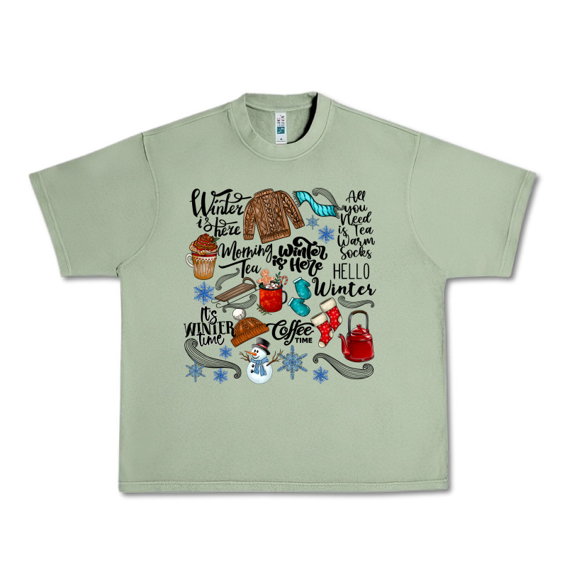 Winter Festive Essentials Urban Heavy Tee by CowhideDigitalArt | Teevron