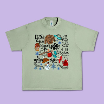 Winter Festive Essentials Urban Heavy Tee Designed By Cowhidedigitalart