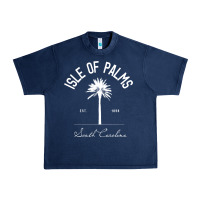 Navy isle of palms sc palm tree isle of palms beach gift pullover hoodie Urban Heavy Tee - linhVisuals
