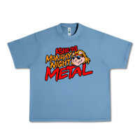 Pebble Blue MONDAY NIGHT METAL Urban Heavy Tee - linhVisuals