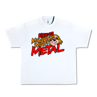 White MONDAY NIGHT METAL Urban Heavy Tee - linhVisuals