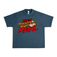 Midnight Navy MONDAY NIGHT METAL Urban Heavy Tee - linhVisuals