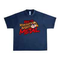 Navy MONDAY NIGHT METAL Urban Heavy Tee - linhVisuals
