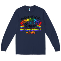 Navy wishing all of the homophobes uncomfortable month Long Sleeve Tee - Artiststas
