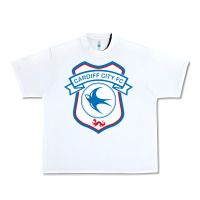 White cardiff-city-fc Urban Heavy Tee - linhVisuals