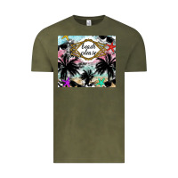 Vintage Olive Beach Please Vintage Tee - CowhideDigitalArt