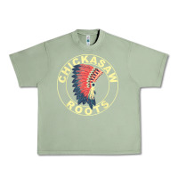 Oil Green chickasaw roots headdress native american chickasaw nation Urban Heavy Tee - linhVisuals