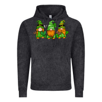 Vintage Black st patricks day gnomes with western hearts and shamrocks Vintage Hoodie - Artiststas