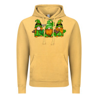 Vintage Mustard st patricks day gnomes with western hearts and shamrocks Vintage Hoodie - Artiststas