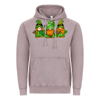 St Patricks Day Gnomes With Western Hearts And Shamrocks Vintage Hoodie | Teevron