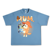 Pebble Blue Bluey Mum Urban Heavy Tee - linhVisuals