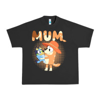 Pigment Black Bluey Mum Urban Heavy Tee - linhVisuals