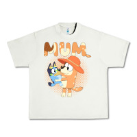Pistachio Bluey Mum Urban Heavy Tee - linhVisuals
