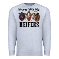 Heather Grey hanging with my heifers Premium Sweatshirt - RanaPortraitStore