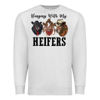Oatmeal Heather hanging with my heifers Premium Sweatshirt - RanaPortraitStore