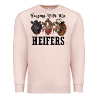 Pale Pink hanging with my heifers Premium Sweatshirt - RanaPortraitStore