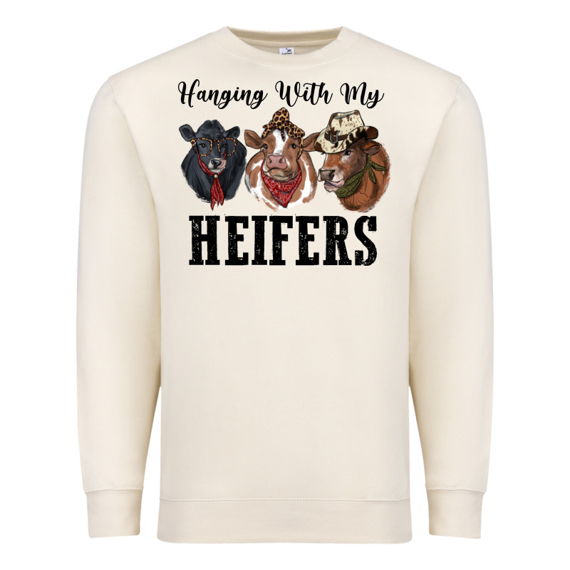 Hanging With My Heifers Premium Sweatshirt by RanaPortraitStore | Teevron