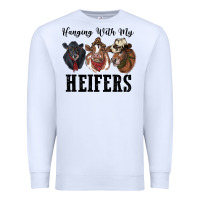 White hanging with my heifers Premium Sweatshirt - RanaPortraitStore