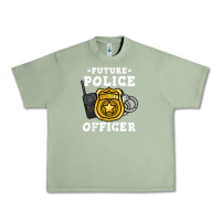 Oil Green kids future police officer policeman Urban Heavy Tee - linhVisuals