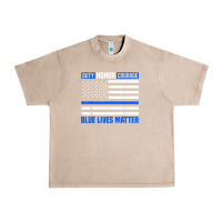 French Oak blue lives matter for police officer Urban Heavy Tee - linhVisuals