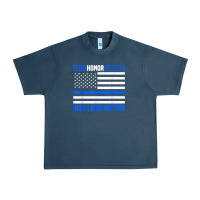 Blue Lives Matter For Police Officer Urban Heavy Tee | Teevron