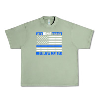 Oil Green blue lives matter for police officer Urban Heavy Tee - linhVisuals