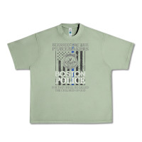 Oil Green boston police shirt saint michael police officer prayer Urban Heavy Tee - linhVisuals