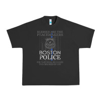 Pigment Black boston police shirt saint michael police officer prayer Urban Heavy Tee - linhVisuals