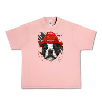 Salmon boston terrier firefighter boston terrier dog lover premium Urban Heavy Tee - linhVisuals