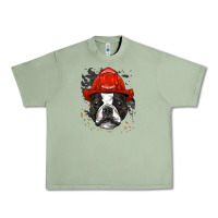 Oil Green boston terrier firefighter boston terrier dog lover premium Urban Heavy Tee - linhVisuals