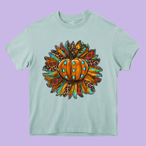 Pumpkin Sunflower Heavy Core Tee Designed By Ranaportraitstore