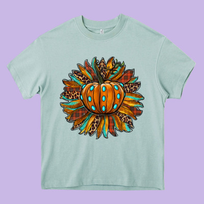 Pumpkin Sunflower Heavy Core Tee Designed By Ranaportraitstore