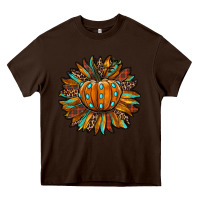 Chocolate Brown pumpkin sunflower Heavy Core Tee - RanaPortraitStore
