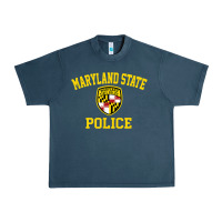 Midnight Navy maryland state police Urban Heavy Tee - linhVisuals